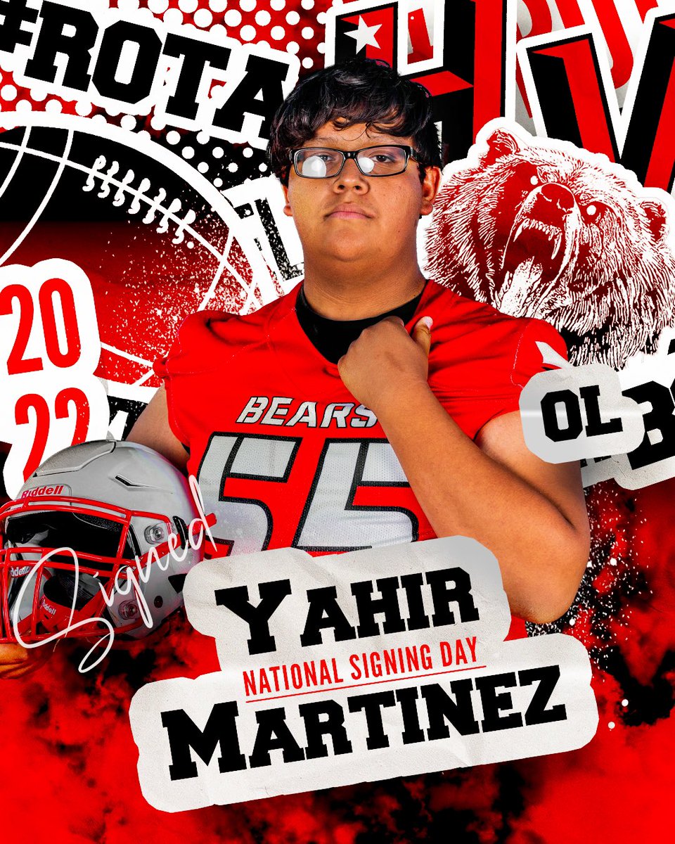 HVHSBears's tweet photo. Yahir Martinez making the commitment to HVHS Football on National Signing Day! ππ₯
The future is bright in The Valley! π»π
#FFPDF #FeedTheBears #FNW #ROTA #NSD22
Contact @_LESLIEDESIGNS for printing rights Β© https://t.co/1uRrGhQZAQ