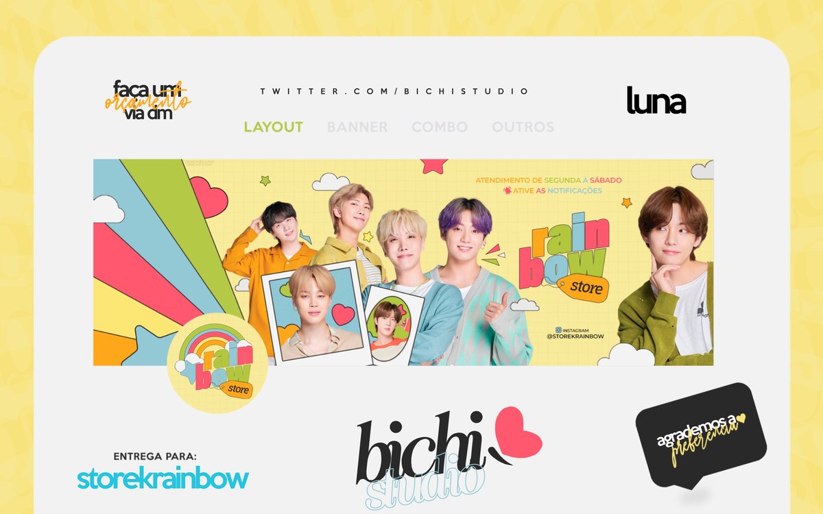 BichiStudio's tweet image. Pedido destinado a: @storekrainbow 
Agradecemos pela preferência!
luna - 2022