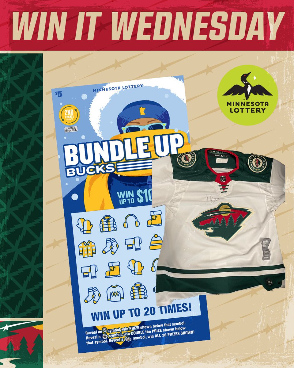 mnwild's tweet photo. Say I’MN to #WinItWednesday.

RT for a chance to win a Kaapo Kähkönen Autographed Jersey, $50 in @mnlottery scratch 🎟 and more!

Rules » https://t.co/DIuNWnu1y2 https://t.co/QDfTJYUeul