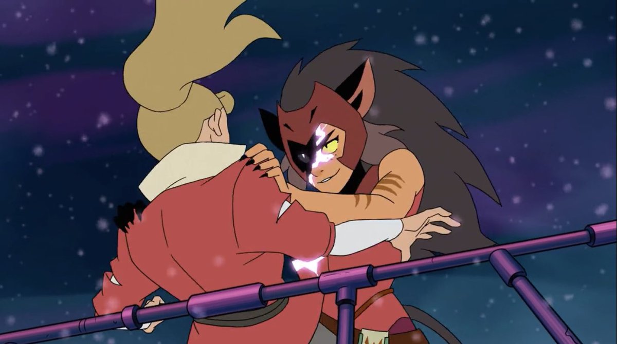 Tweet de Catra agarrando a putazos a Adora