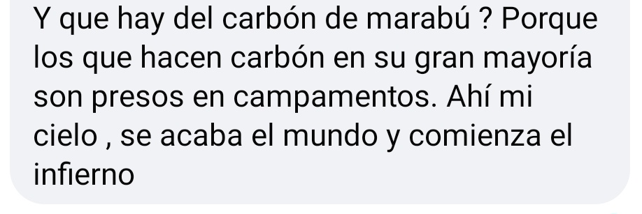 onceagainsalome's tweet photo. Más sobre Rolando Cáceres León que administra @DonYeyoCharcoal. Su carbón de marabú lo vende en España @CarrefourES. "los que hacen carbón en su gran mayoría son presos en campamentos", por eso @DiazCanelB necesita tantos "vándalos" y "delincuentes". https://t.co/zMTxh0xM30