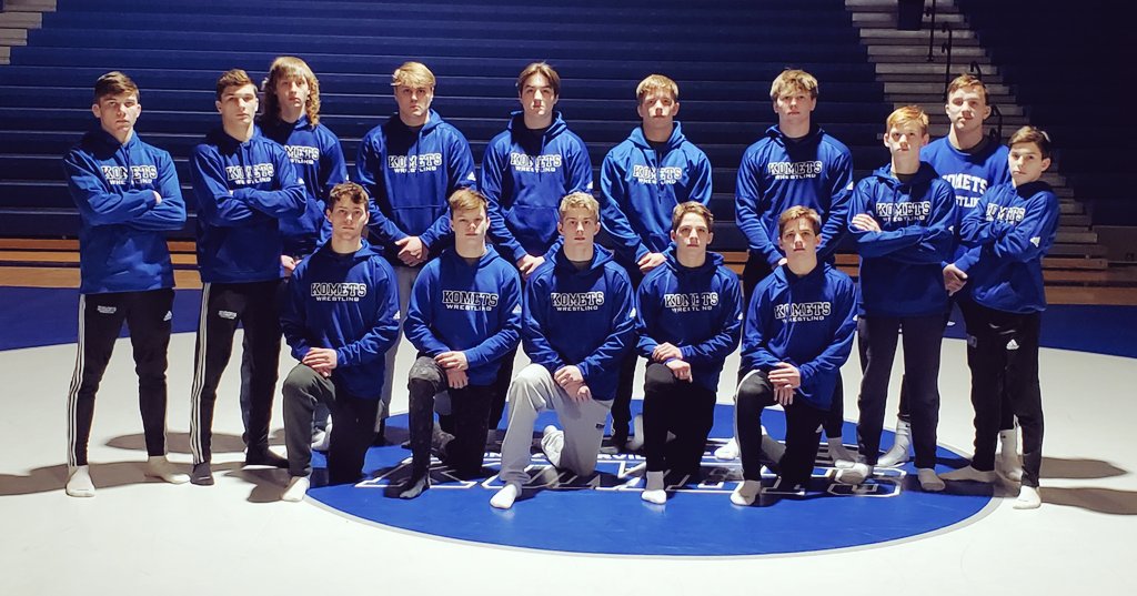 kometwrestling's tweet photo. Don't miss our last home wrestling meet tomorrow, triangular vs. Stillwater &amp; Owatonna. We'll be hosting our KoMets vs. Cancer &amp; Senior Night. https://t.co/Rv6ZmdrsBe