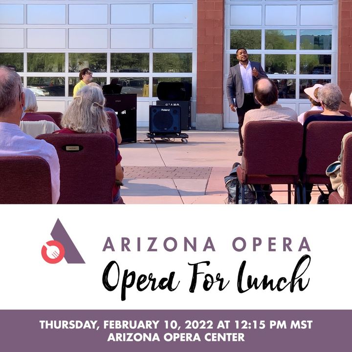 azopera's tweet photo. TOMORROW at 12:15 PM MST! Step away from your desk and experience world-class singing with our free Opera for Lunch Recital Series! Featuring artists from the Marion Roose Pullin Arizona Opera Studio.
REGISTER HERE: https://t.co/dp1C4PU3v7
#azopera #OperaForLunch #azostudio https://t.co/RtjnaOMd7h