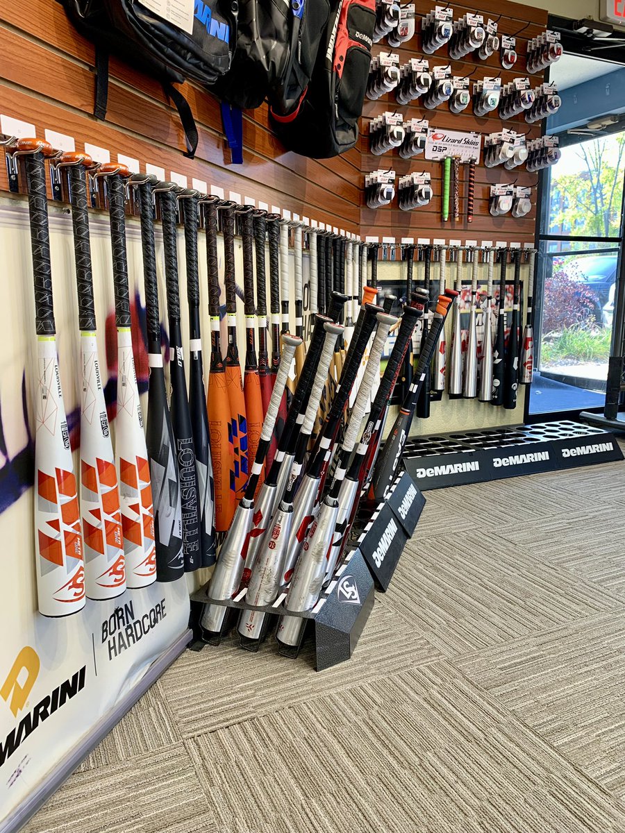 TheCagesMN's tweet photo. Still looking for the right bat? Stop by The Cages to try out our various demo bats, and browse our selection of retail bats for sale. We carry a variety of DeMarini, Louisville Slugger, and Easton bats for baseball and softball. Claim your new bat today! ⚾️🥎 https://t.co/I1uUuECJQL