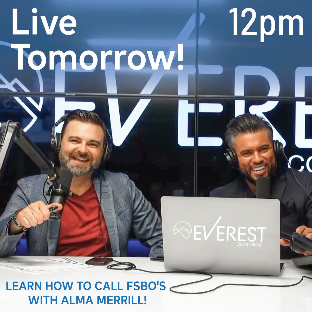 Coach_Everest's tweet photo. Join Us Live Tomorrow On Facebook To Learn How To Call Fsbo's With Alma Merrill! On https://t.co/MVKF5Xl5Ib
#RealEstatetips  #RealEstate #realestatecoaching #businesscoaching #coaching #fsbo #forsalebyowner #forsale #realestateagents https://t.co/DazG1JktMh