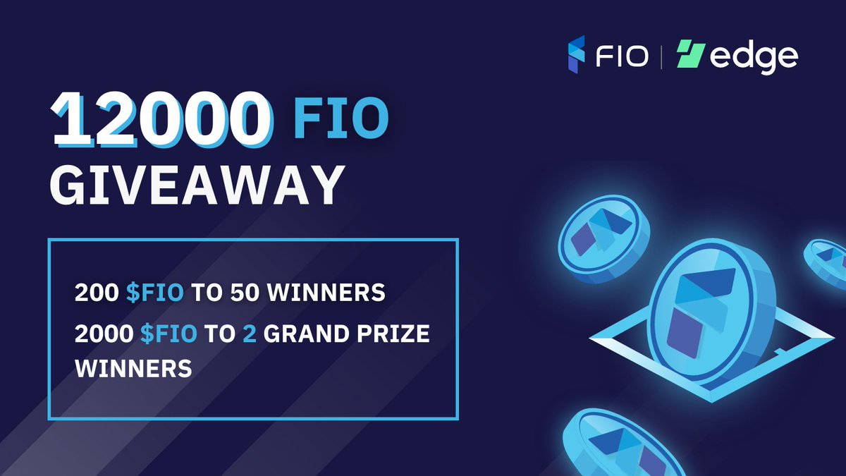 joinFIO's tweet image. Enjoying staking FIO in Edge?

To celebrate the FIO Staking launch, we've teamed up w/ @EdgeWallet to give away 12000 $FIO in total!

To win:
- RT &amp;amp; LIKE
- Download wallet ⏬edge.app
- Create a FIO Crypto Handle
- Send a FIO Request to join@fio w/ “Stake $FIO” memo