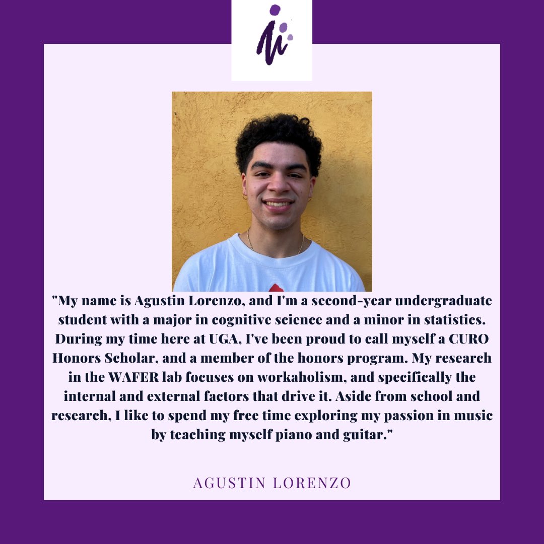 We are so excited to introduce another one of our new RAs, Agustin Lorenzo! We are so happy to have him in the WAFER Lab. Check out Agustin’s bio and picture to learn more about him: