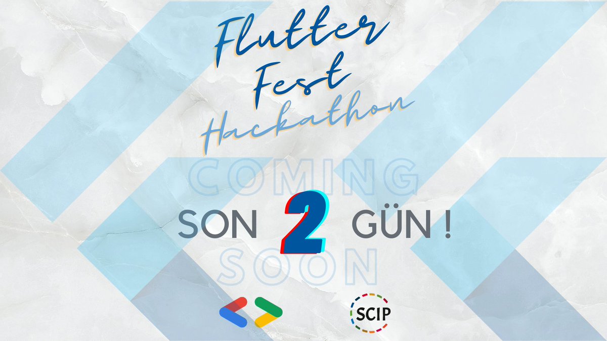 Heyecanla beklediğimiz Flutter Hackathonuna son 2 gün💙

Flutter ile ilgileniyorsan, güzel fikirlerim var diyorsan ve hâlâ başvurmadıysan sen de hemen başvuru formunu doldurarak hackathona katıl🚀

Ayrıntılı bilgi için: 
🔗 flutterfestivali.com

#google #gdsc #flutter