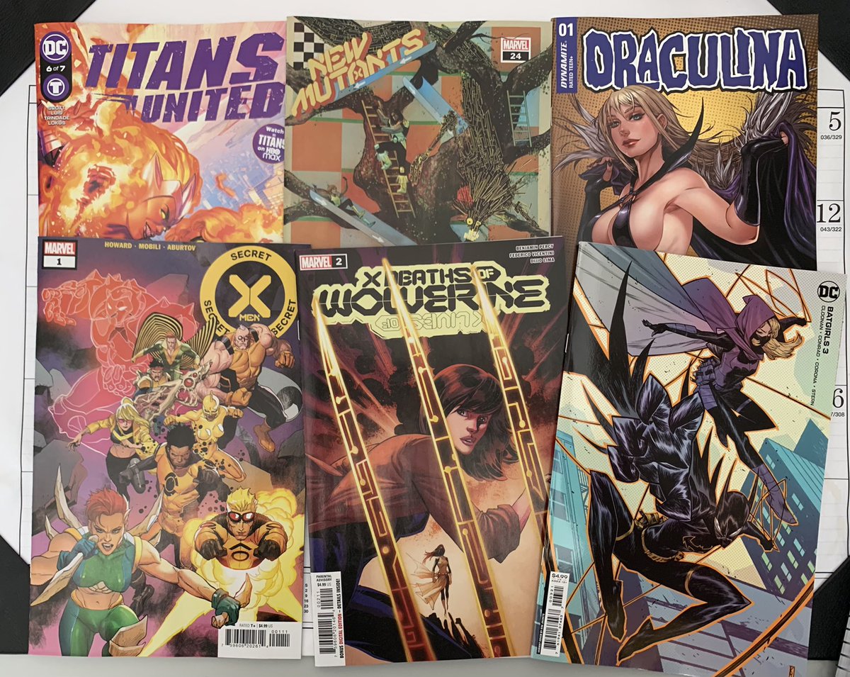 TheNewMutant's tweet photo. It's Wednesday!!! #newcomicbookday #TitansUnited #NewMutants #Draculina #SecretXMen #XDeathsofWolverind #Batgirls https://t.co/uasMbMqoYh