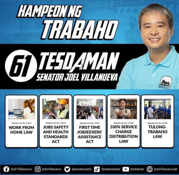 vts_ph's tweet photo. VTS Fam supports Sen. Joel V!😊❤️

#61TESDAMAN https://t.co/kw3DD1MdsS