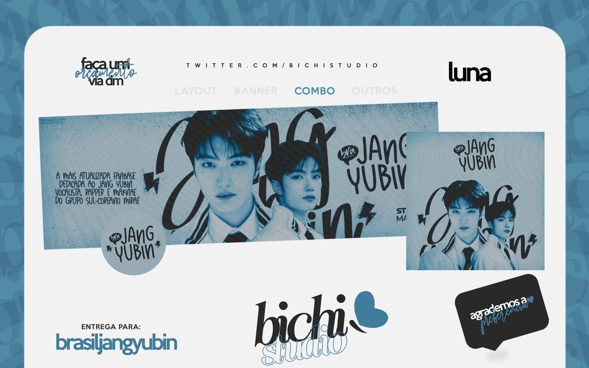 BichiStudio's tweet image. Pedido destinado a: @BrasilJangYubin
Agradecemos pela preferência!
luna - 2022