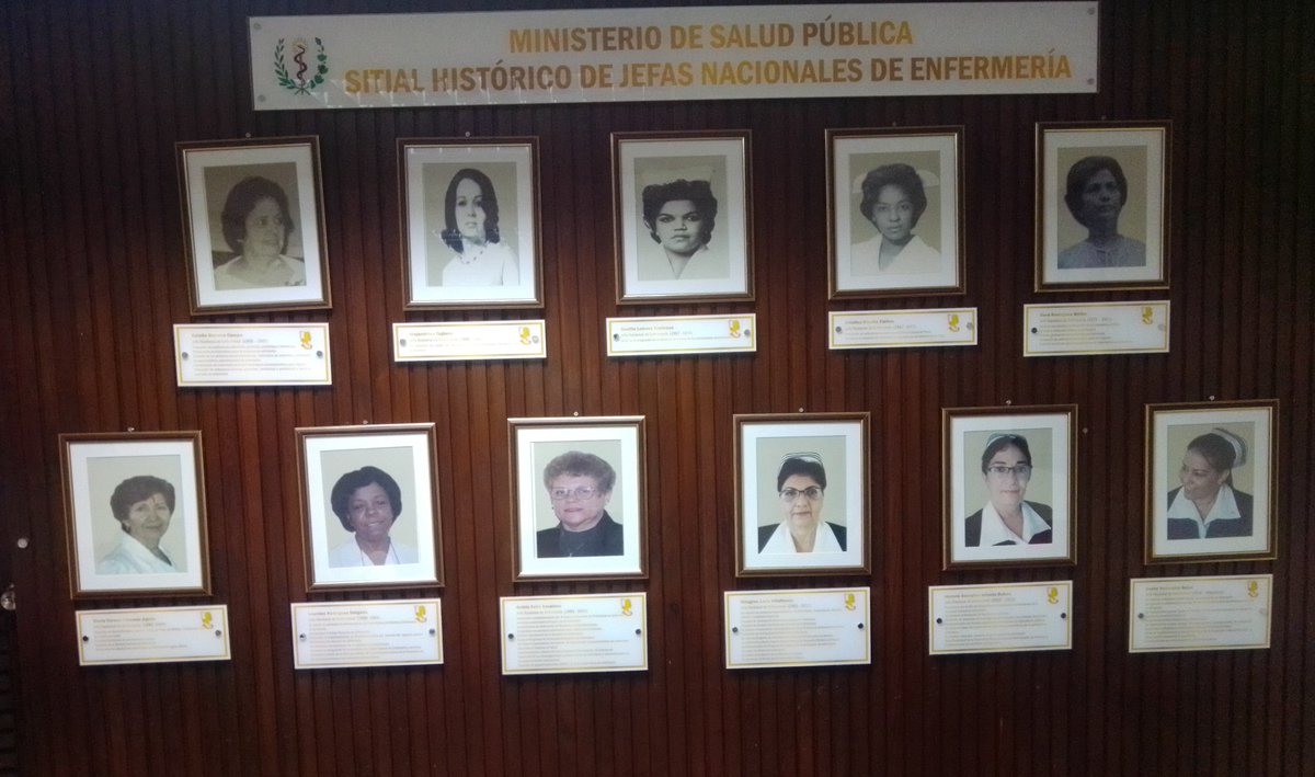 socuenfh's tweet photo. Sitial histórico de Jefas Nacionales de Enfermería en el @MINSAPCuba, cuánta historia hermosa en una imágen. Se muestran los logros de cada gestión desde 1959.
#EnfermeriaCubana
#CubaPorLaVida https://t.co/Il0ZhFEhT5