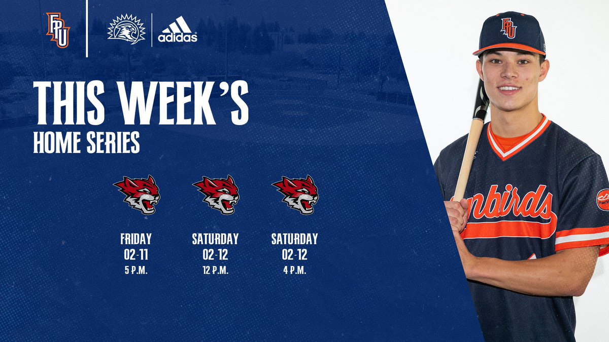 FPUBaseball's tweet photo. 🗓 | Gearing up for another big series this weekend at FPU Diamond! 

#TeamFPU | #BackTheBirds https://t.co/fE386iNt9a
