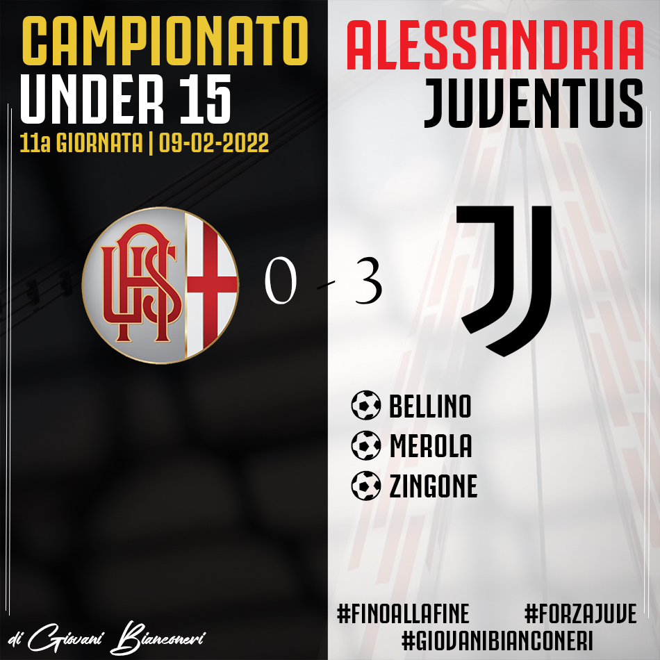 GiovaniBN's tweet photo. ✅ #Juventus, tris dell'#Under15 di Mr. Benesperi in campionato: 3-0 all'#Alessandria firmato #Bellino, #Merola e #Zingone.
➡️ https://t.co/Zx9EPjVsXM https://t.co/gcCG6nwiWd