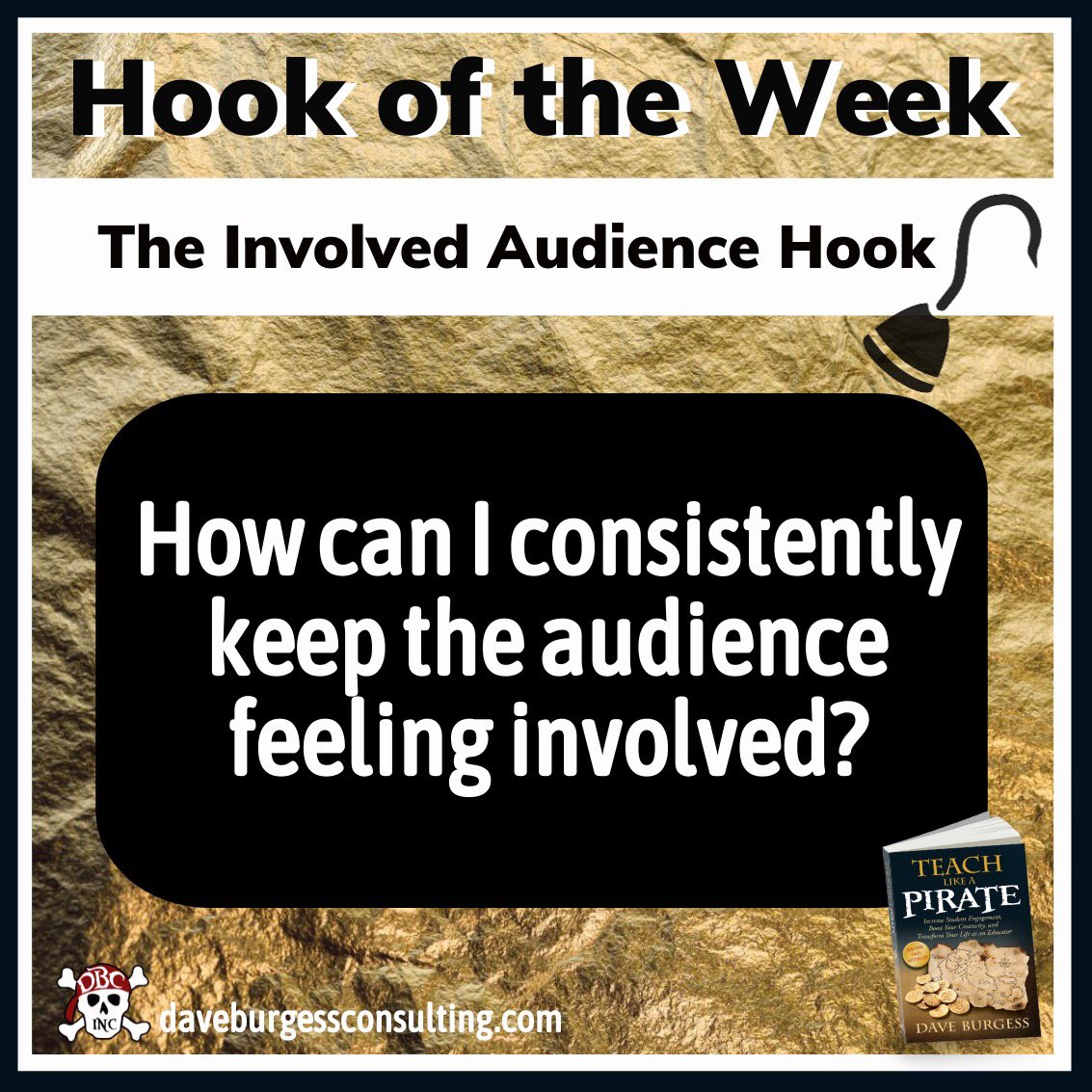 burgessdave's tweet image. #HookOfTheWeek!
Let us know how you use The Involved Audience Hook. Read more on the blog at daveburgessconsulting.com/blog/theinvolv…
#tlap #leadlap #dbcincbooks
