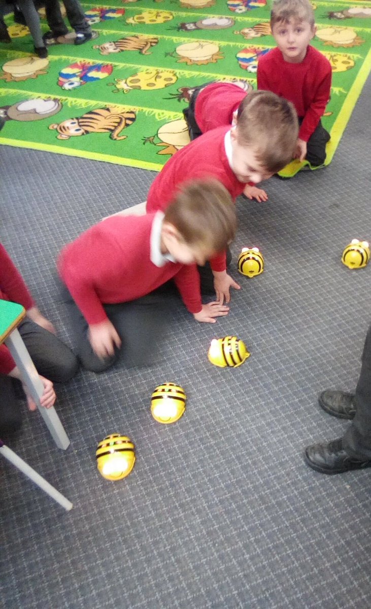 Accprimary's tweet photo. Year 1 have really enjoyed using be #beebots to understand how specific they need to be when giving instructions and understanding basic #algorithms when learning about #earlyprogramming https://t.co/Gl3ssSedF3
