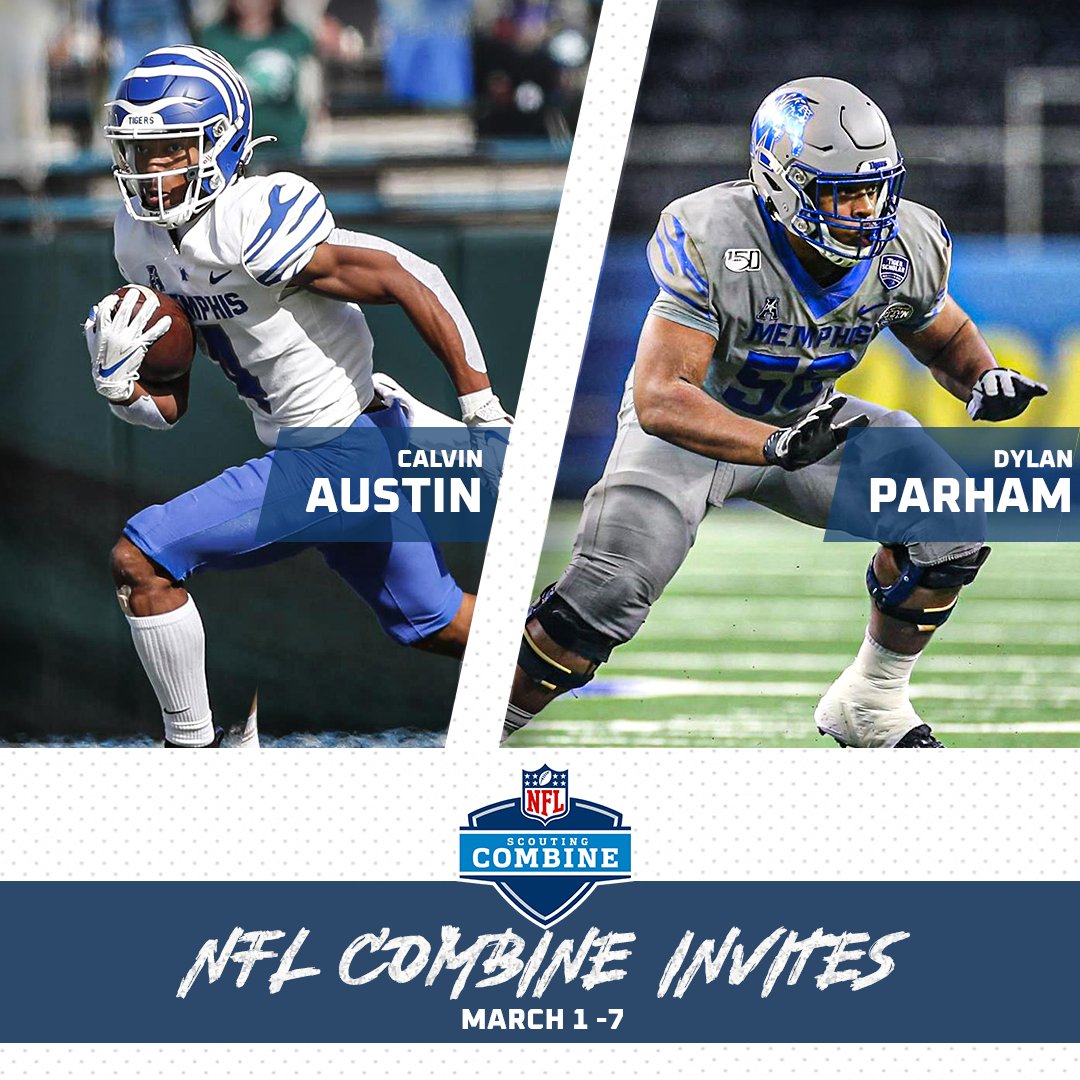 MemphisFB's tweet photo. Hard work pays off. 💪

Congratulations to @CalvinAustinIII and @dilly_pill for earning invites to the NFL Combine!

📝 https://t.co/gdBolgo8xY

#GoTigersGo | #ALLIN https://t.co/YLvYu4g21A