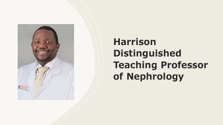 Pleased to recognize Dr. Rasheed Balogun's well-deserved appointment as Harrison Distinguished Teaching Professor of Nephrology @MarkOkusa @Virginia_KUH @UvaDOM