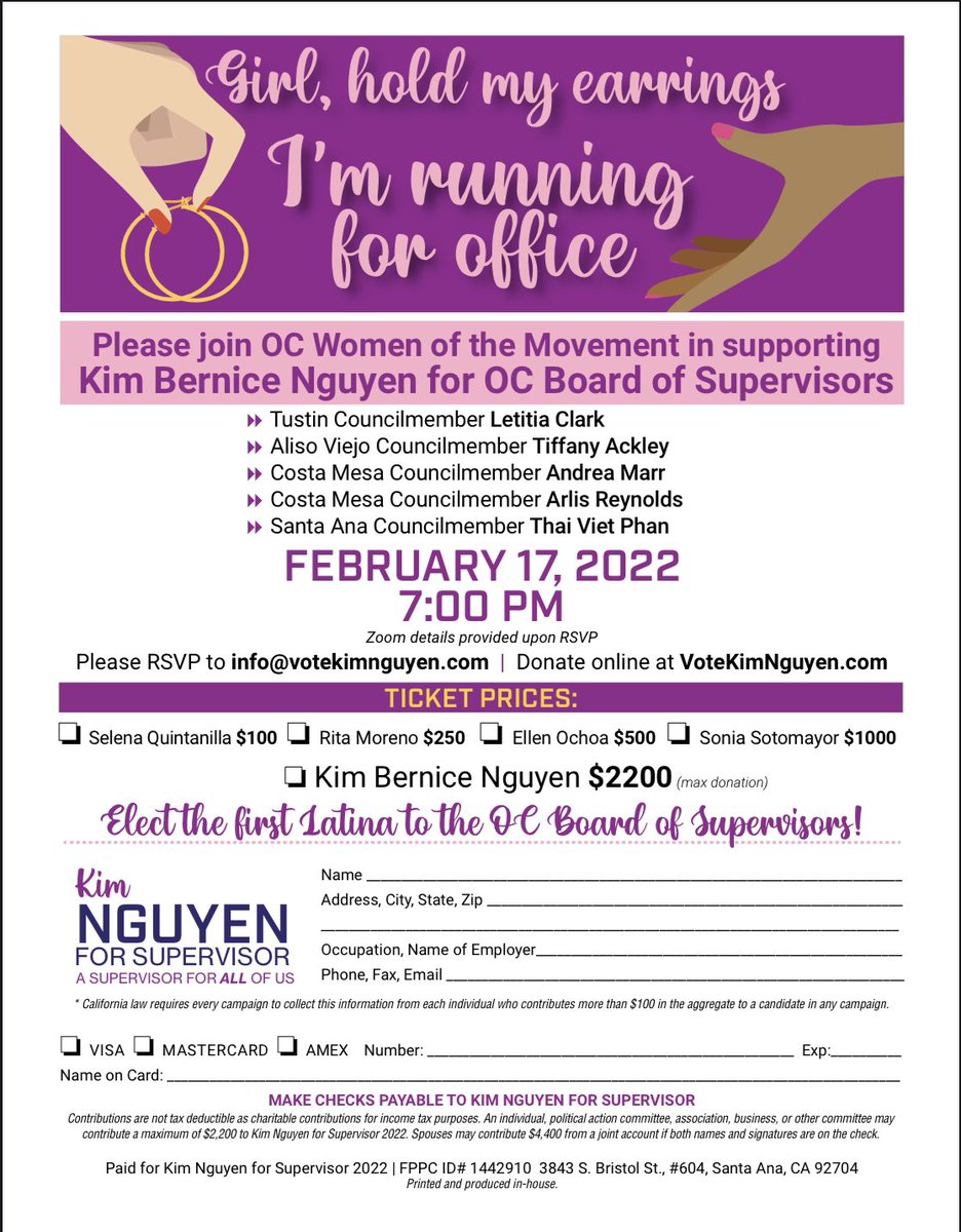 votekimnguyen's tweet image. I’m excited to announce these FIERCE Women are hosting a fundraiser to help elect me to OC BoS! 
RSVP - bit.ly/KimNguyenEvent

Keep an eye out for our Special Guest announcement coming soon! 
@ThaiVPhan @andrea_marr @Tiffany_Ackley @arlis4costamesa @LetitiaCClark