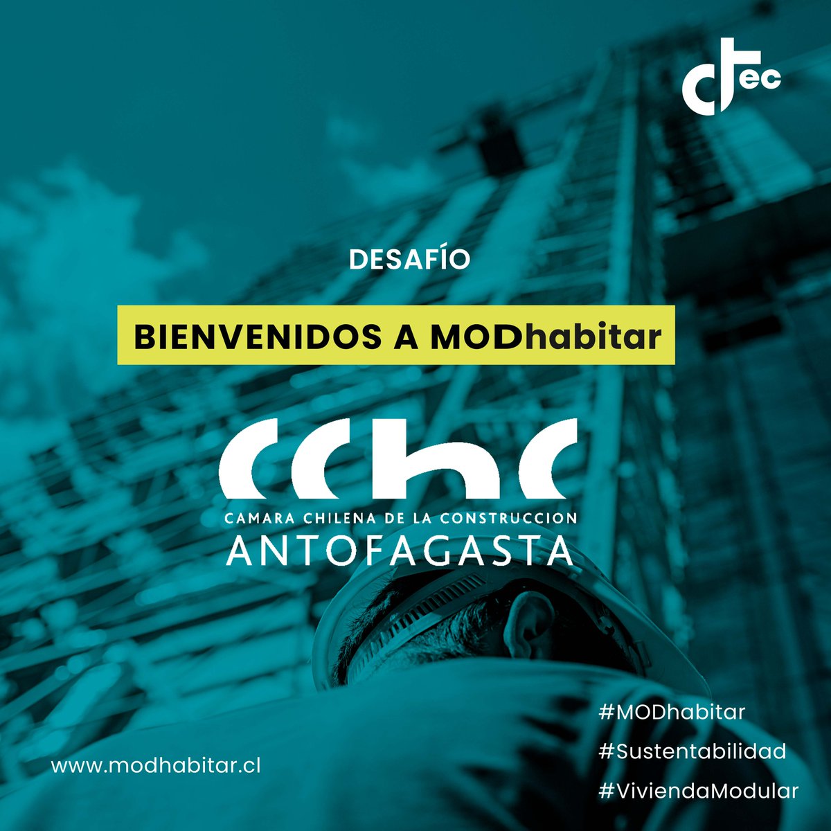Le damos la bienvenida a #MODhabitar 🏡a la @CamaraCChC de #Antofagasta. Sin duda esta institución, debido a su vasta experiencia y conocimiento de la industria en la región, será un valioso aporte para definir los lineamientos que tiene este desafío en los próximos 3 años.
