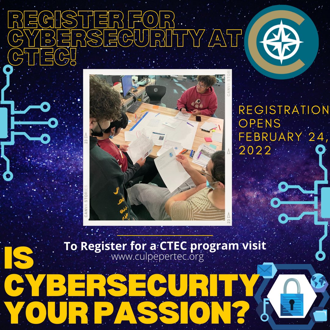 CCPSCCHSGuide's tweet image. Interested in CTEC? Registration is opening February 24th! It’s a great day to be a CTEC trailblazer, go seize opportunity.