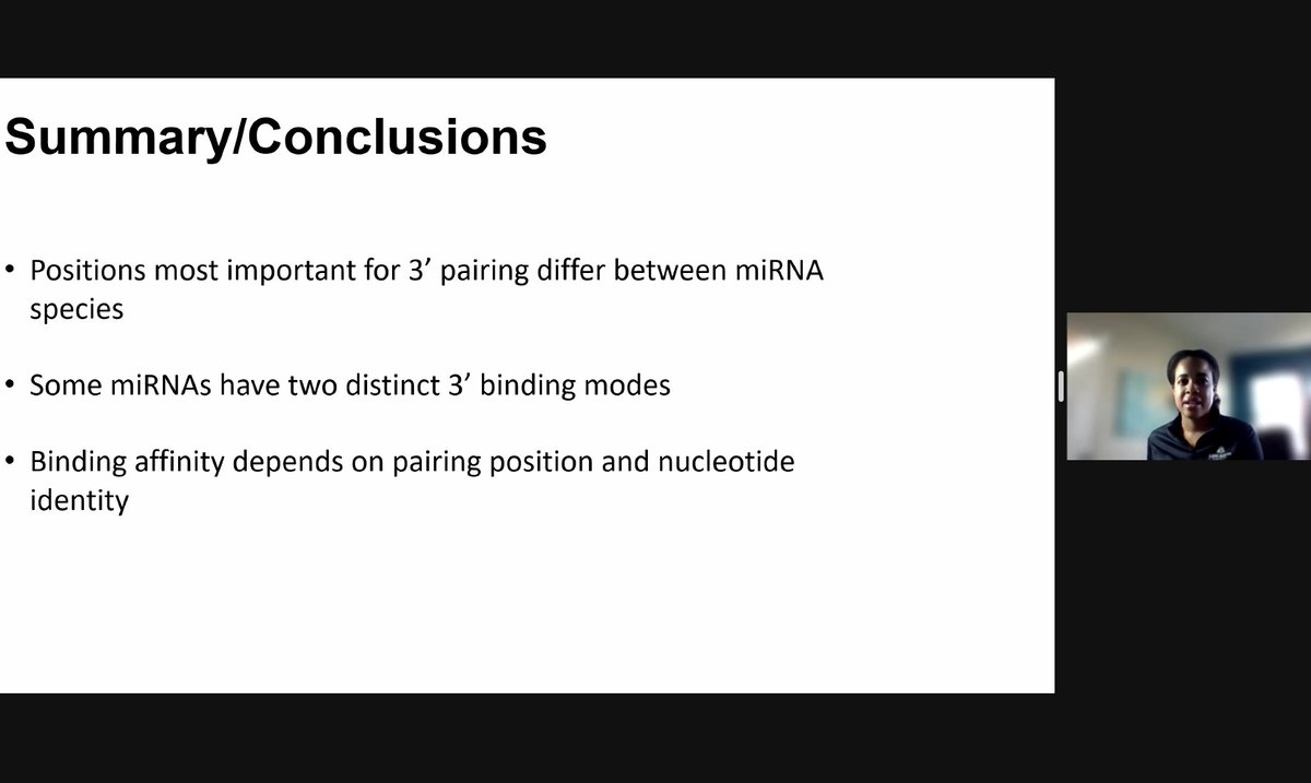 Kenneth W Witwer (he/him) (@kennethwwitwer) on Twitter photo Summary by @bonita_powell of “Pairing to the #miRNA 3′ region occurs through two alternative binding modes w/affinity shaped by nucleotide identity & pairing position” from the Bartel lab biorxiv.org/content/10.110… <a href="/Marc_Halushka/">Marc Halushka MD PhD</a> <a href="/LabWitwer/">LabWitwer</a> #MeffertLab <a href="/BCMB_JHMI/">BCMB Graduate Program at JHMI</a> #miRNAJournalClub Summary by @bonita_powell of “Pairing to the #miRNA 3′ region occurs through two alternative binding modes w/affinity shaped by nucleotide identity & pairing position” from the Bartel lab biorxiv.org/content/10.110… <a href="/Marc_Halushka/">Marc Halushka MD PhD</a> <a href="/LabWitwer/">LabWitwer</a> #MeffertLab <a href="/BCMB_JHMI/">BCMB Graduate Program at JHMI</a> #miRNAJournalClub
