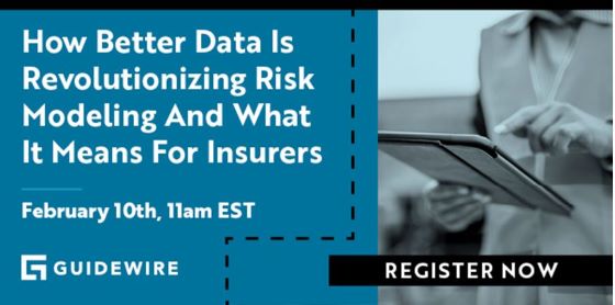 Guidewire_PandC's tweet photo. P&C insurers: Learn how better data is revolutionizing risk modeling and what it means for insurers in a webinar tomorrow with Bob Frady and John Siegman, HazardHub co-founders who joined Guidewire after it acquired the firm. To register: https://t.co/uI6VVkeIJv #riskmodels https://t.co/LkvNOcObL8