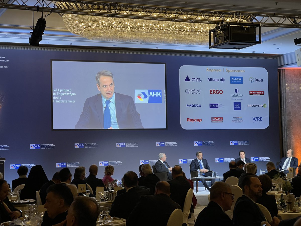 Πάνελ συζήτησης: "Το #GreenDeal στο επίκεντρο των 🇬🇷🇩🇪 Οικονομικών Σχέσεων" με ομιλητή τον <a href="/PrimeministerGR/">Prime Minister GR</a>, και συζήτηση με τους Dr. Treier <a href="/DIHK_News/">DIHK</a>, Dr. Brudermüller <a href="/BASF/">BASF</a>  #PartnerForNetworking #PartnerFor2022