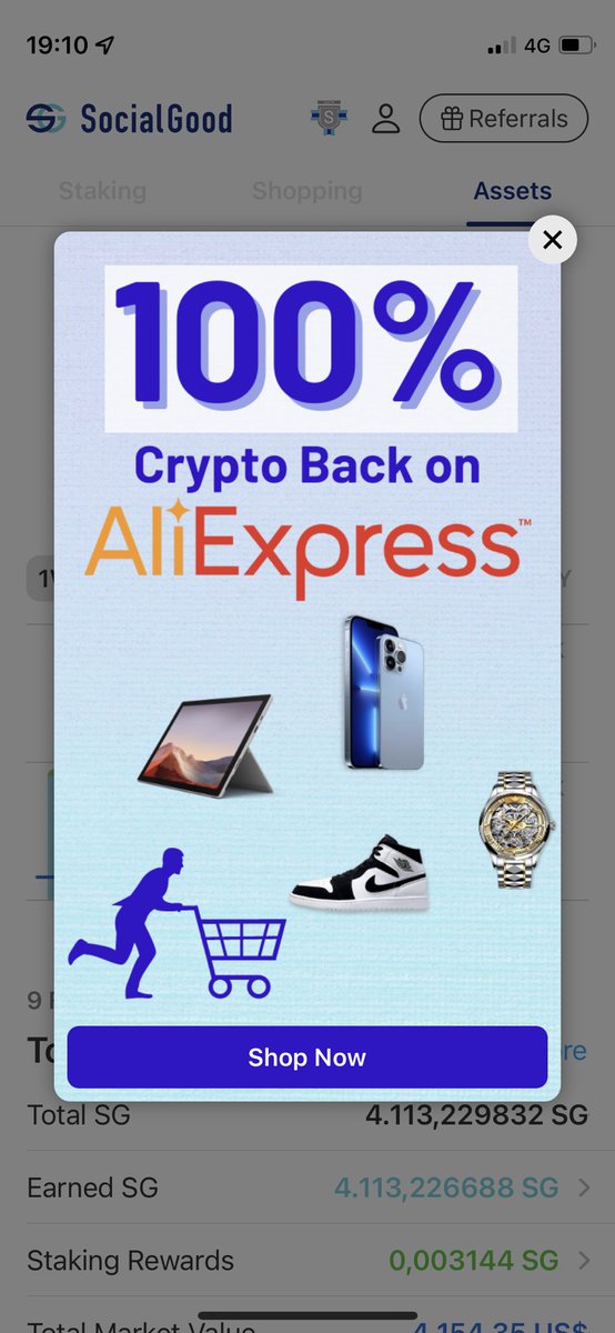 100kperday's tweet photo. Get up to 100% cashback on your purchases in your crypto wallet ! 
New users get 200$ for signin up after first purchase of 30$ within app.
Use it everyday for your shopping.
Link in bio.
#NFTCommumity #NFT #Binance #Bitcoin #Telegram #crypto #DOGEON #cryptocomnft  #gaming https://t.co/yZDwN4Yi5K