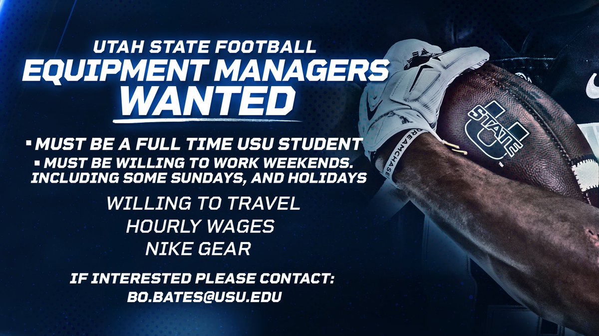Come be apart of the family!🐮🏈
<a href="/USUFootball/">USU Football</a> <a href="/USUFBTRUCK/">USU Football Truck</a>