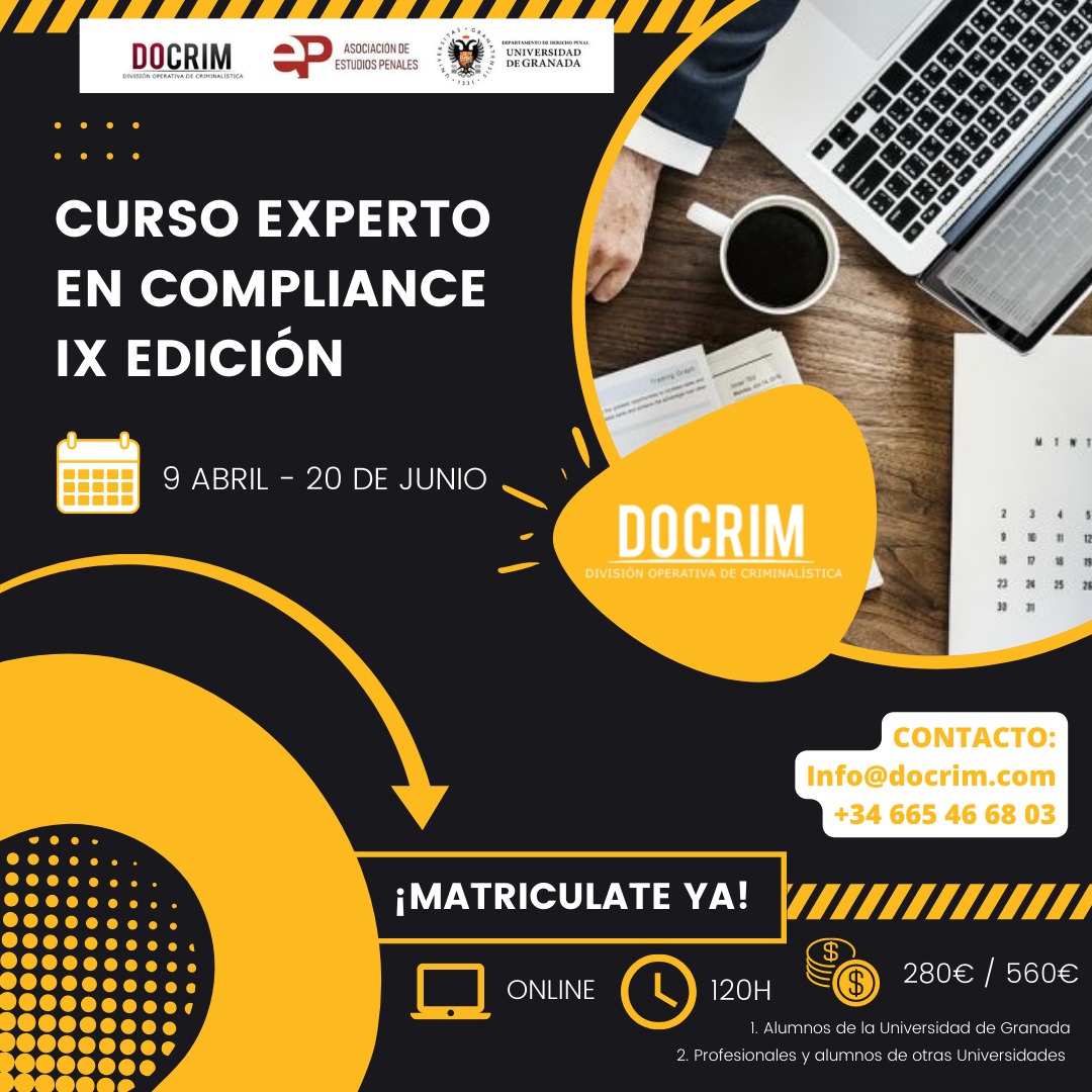 DO_CRIM's tweet photo. ¡Nueva edición del curso experto en compliance! https://t.co/I02y5LZWgZ