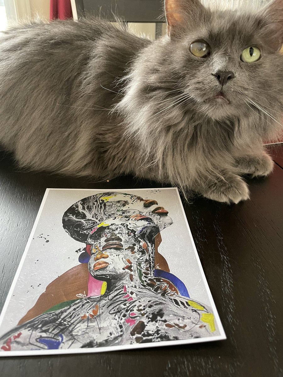 MelRambles's tweet photo. Ahhh I’m so stoked to receive a print of the amazing artwork by @iknowkhari for @thegameawards #futureclass2021!!

Many thanks to @emily_bouchoc for sending these out  - Holmes has given his seal of approval 😄❤️😼 https://t.co/Z55YfHVNvu