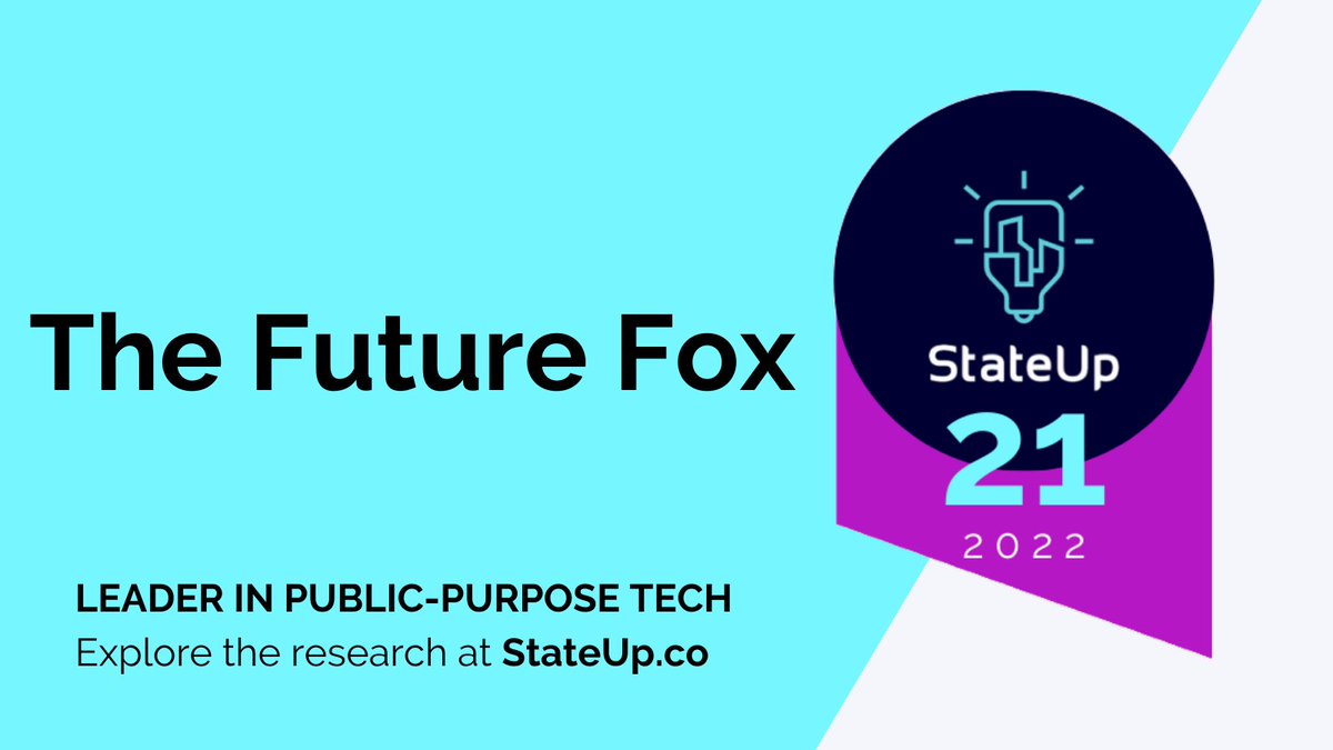 We’re thrilled to announce that we have been selected by @StateUpHQ for #StateUp21 as one of most exciting startups in #PublicPurposeTech. Check out our profile here! 👇
 stateup.co/the-future-fox/