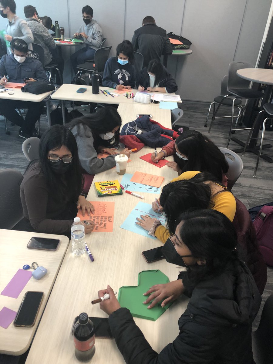 Dublin_IB_CAS's tweet photo. A busy IB CAS day with @DublinIB in @DCSEmerald! Making cards for the Dublin Food Pantry, Learning how to sing and teaching peers how to knit! https://t.co/Y2DsaS2dp9