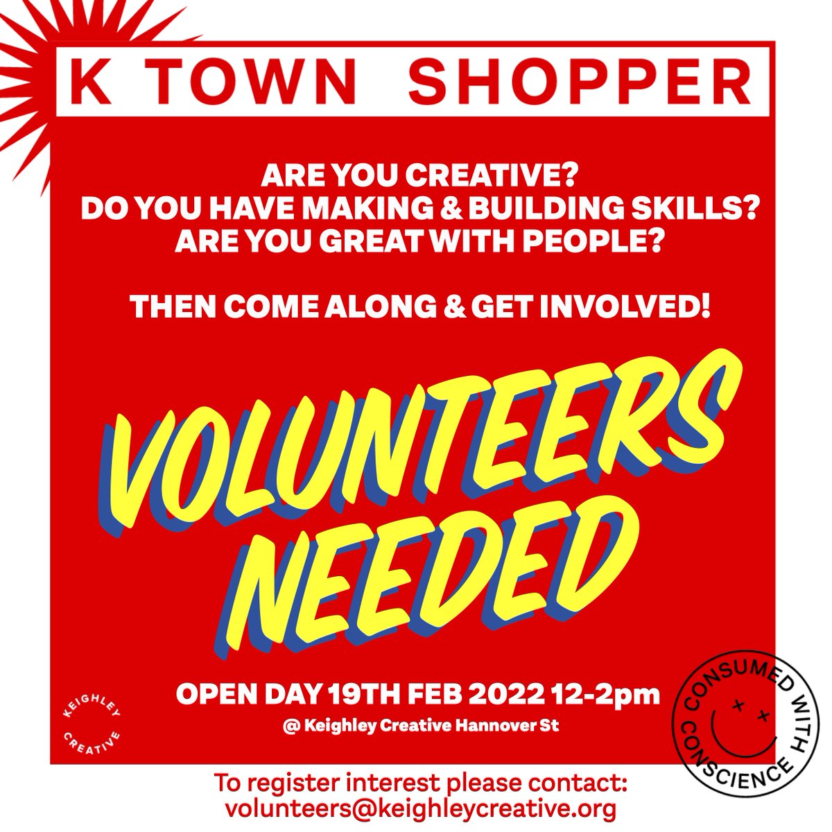 CreativeKly's tweet photo. Here's a super special offer to come join our team and learn professional art installation and set building skills!
And there's a real treat in store for everyone who takes part...
Join us on Feb 19th to find out more. 🛒
#Ktownshopper #consumedwithconscience #SpringBack2022 https://t.co/65L2sawPe0