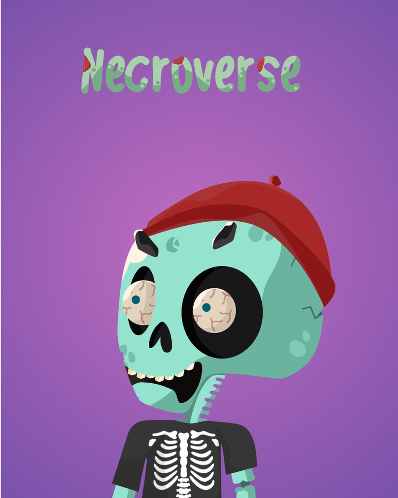 NecroverseNft's tweet photo. Hmm.. A Skeleton in a skeleton T-shirt… 💀 How would you call that? 🤔Skeletoception..? 😬

#NFT #nfts #NFTCollection #NFTCommunity #NFTdrop #NFTGame #NFTartist #nftart #NFTGame #necroverse https://t.co/h51OFsadre