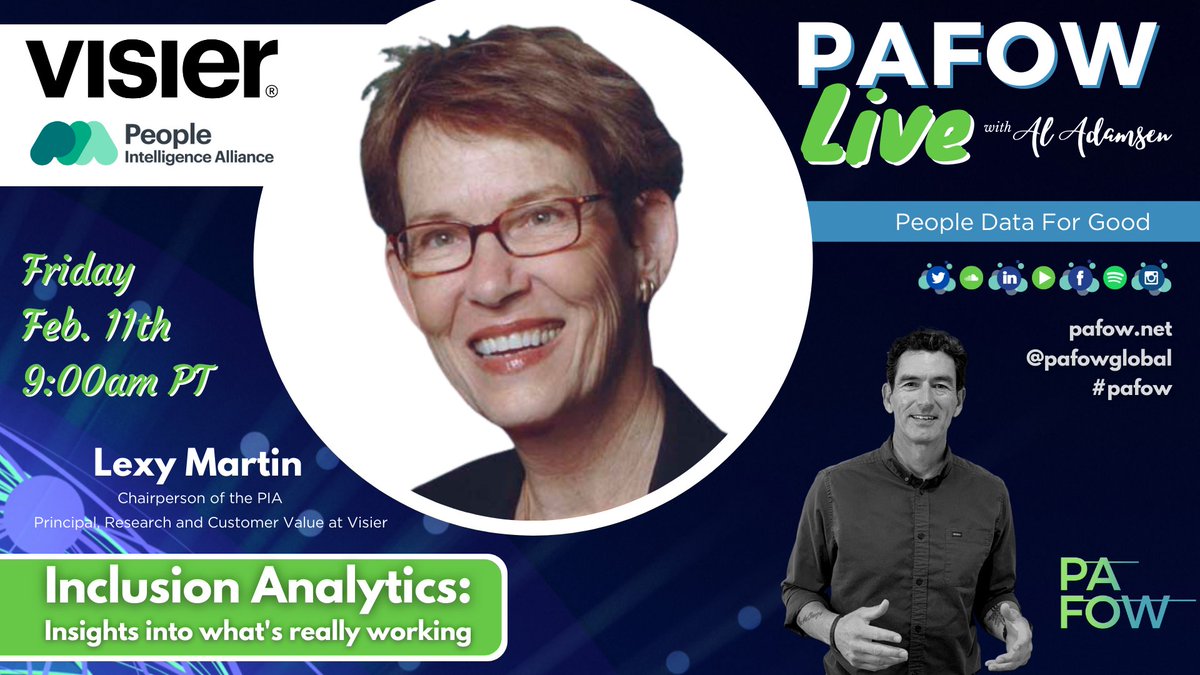 lexymartin's tweet image. I&apos;ll be talking about #InclusionAnalytics with @aladamsen of @PAFOWglobal this Friday. And also about the @PIA_Community. Join us!

#inclusion #peopledata #peopleanalytics #HRdata #HRTech