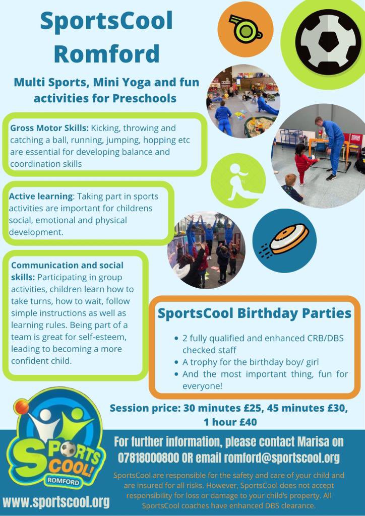 SportscoolR's tweet photo. PRESCHOOL PROMO…free 30 minute taster session ⚽️⛳️🏀🥏🧘🏾♂️🏃🏼♀️ #preschool #multisports #miniyoga #fun #fitness #physicaleducation https://t.co/afJQo7NMqD