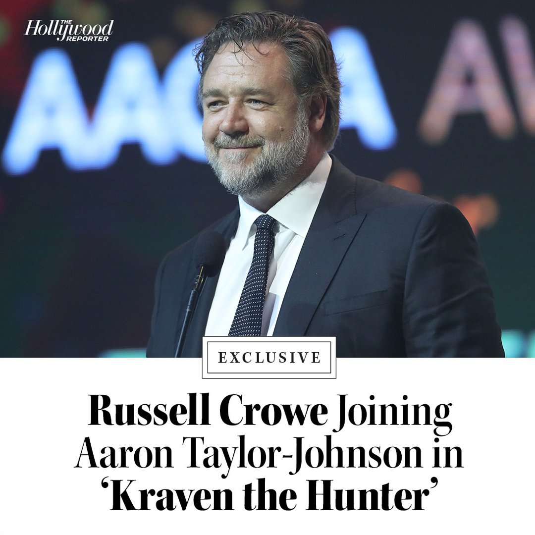 VisionGeek21's tweet photo. #RussellCrowe se une al elenco de la próxima película de Sony, #KravenTheHunter, protagonizada por Aaron Taylor-Johnson.

Vía: THR https://t.co/SJgEyL59nX