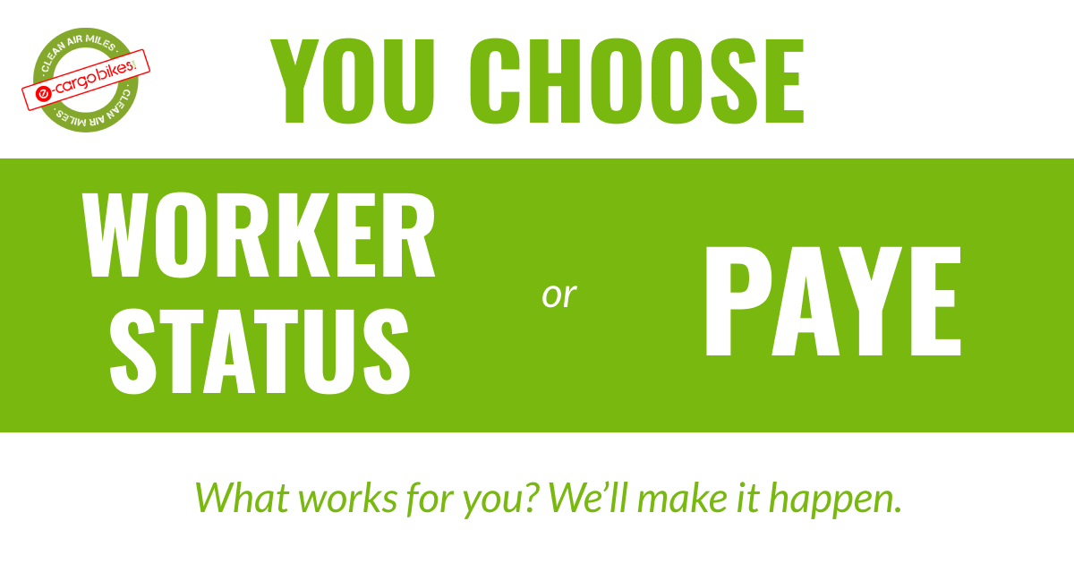 ecargobikes's tweet photo. We pay an hourly rate so risk isn’t transferred to our riders and we have a blended workforce – a mix of fully employed PAYE and those who prefer the more flexible Worker status.
Visit https://t.co/g227QxHesN to find out more.
#ecargobikes #riders #paye #workerstatus https://t.co/dmPU0P3qR2