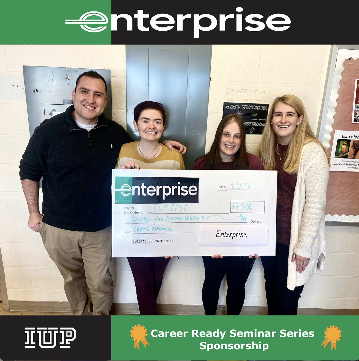 We are thrilled to have <a href="/Enterprise/">Enterprise</a> be a CPDC Career Ready Seminar Series sponsor 🚘 Representatives from Enterprise will be on campus, here at IUP, for our upcoming Business Attire Fashion Show on Monday, February 14 💕 #IUPStartsCareers