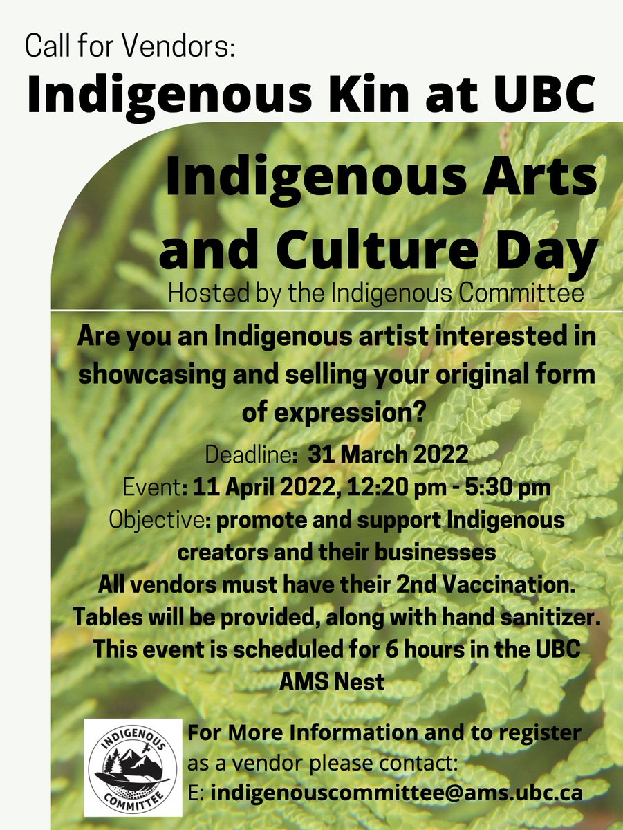 Attention Indigenous artists the AMS is looking for vendors! We'll be marking our calendars 🗓