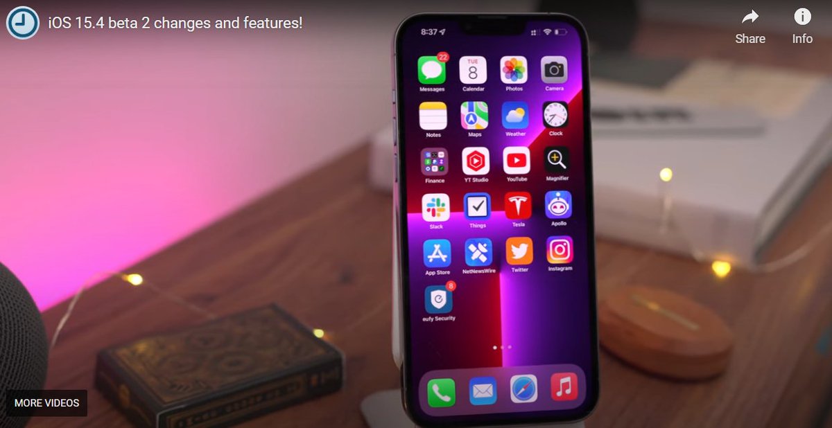Darek_tech's tweet image. Zmiany i funkcje iOS 15.4 beta 2. Wideo👀, link w artykule 9to5mac.com/2022/02/09/ios… przez @JeffBenjam | @9to5mac ℹ️
#Apple #iOS154beta2 #smartphone
