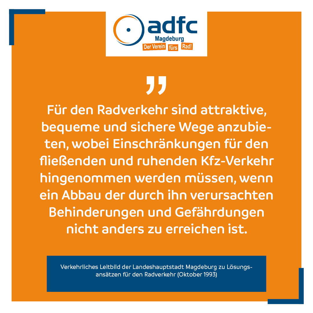 ADFC_MD's tweet photo. 1/2 Am 24.02.2022 soll vom Stadtrat der Verkehrsentwicklungsplan 2030plus beschlossen werden. Dieser leitet sich zumindest offiziell aus dem Verkehrlichen Leitbild der Landeshauptstadt #Magdeburg ab, welches seit 1993 das Handeln der Verwaltung bestimmen sollte. #srmd https://t.co/jVA6pjCX8y