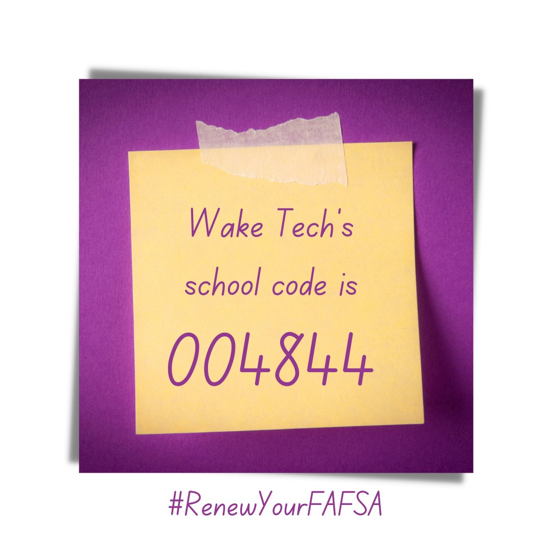 wake tech financial aid number