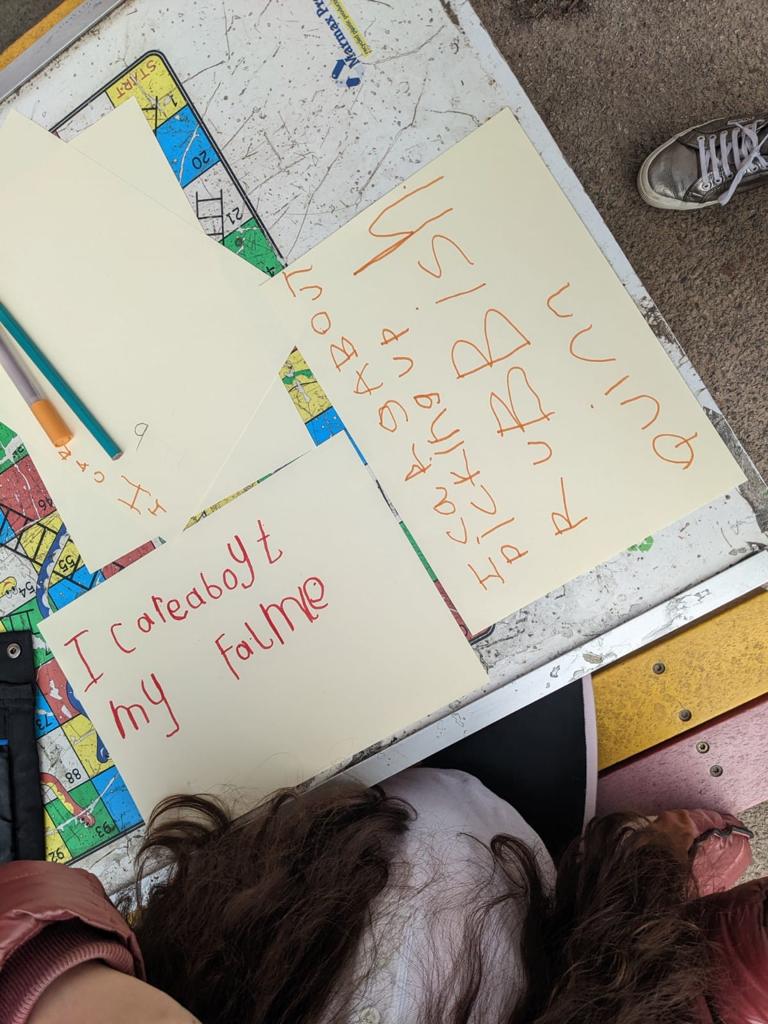 dalmainschool's tweet photo. Amazing writing today from Reception inspired by our Writing Week book 'Change Sings' by Amanda Gorman. They discussed how they would change the world and later this week their wonderful writing will be turned into placards. #DalmainWritingWeek https://t.co/FLNXTumcs3