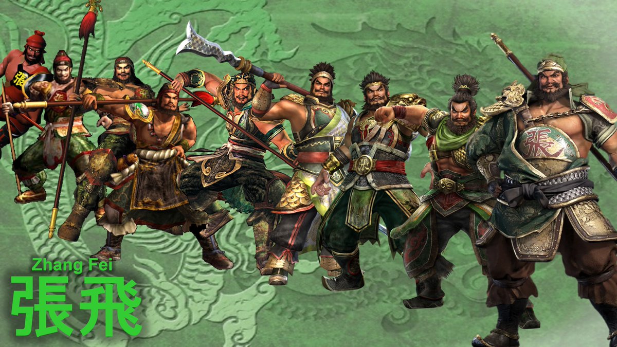 Since Dynasty Warriors 9 Empires is coming out soon, I realised I hadn't  finished updating the Dynasty Warriors character evolutions with their DW9  designs. So, let's begin with some Shu updates: Zhang, image size:1200x675