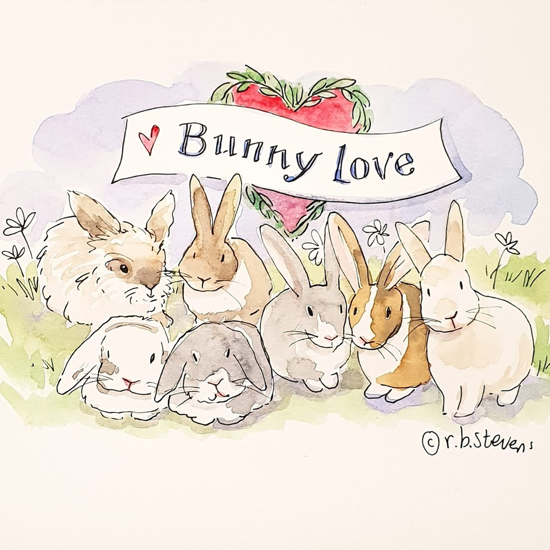 We work with the lovely Rachel of @rachelbstevensartwork to make the cutest custom watercolours. They would make a lovely valentine gift for a bunny parent. #Bunny #Rabbit #OneHopShop #RabbitRetail #Valentines #SomebunnyLovesYou #BunnyLove #CustomArt #Custom #CustomPetArt #PetPor