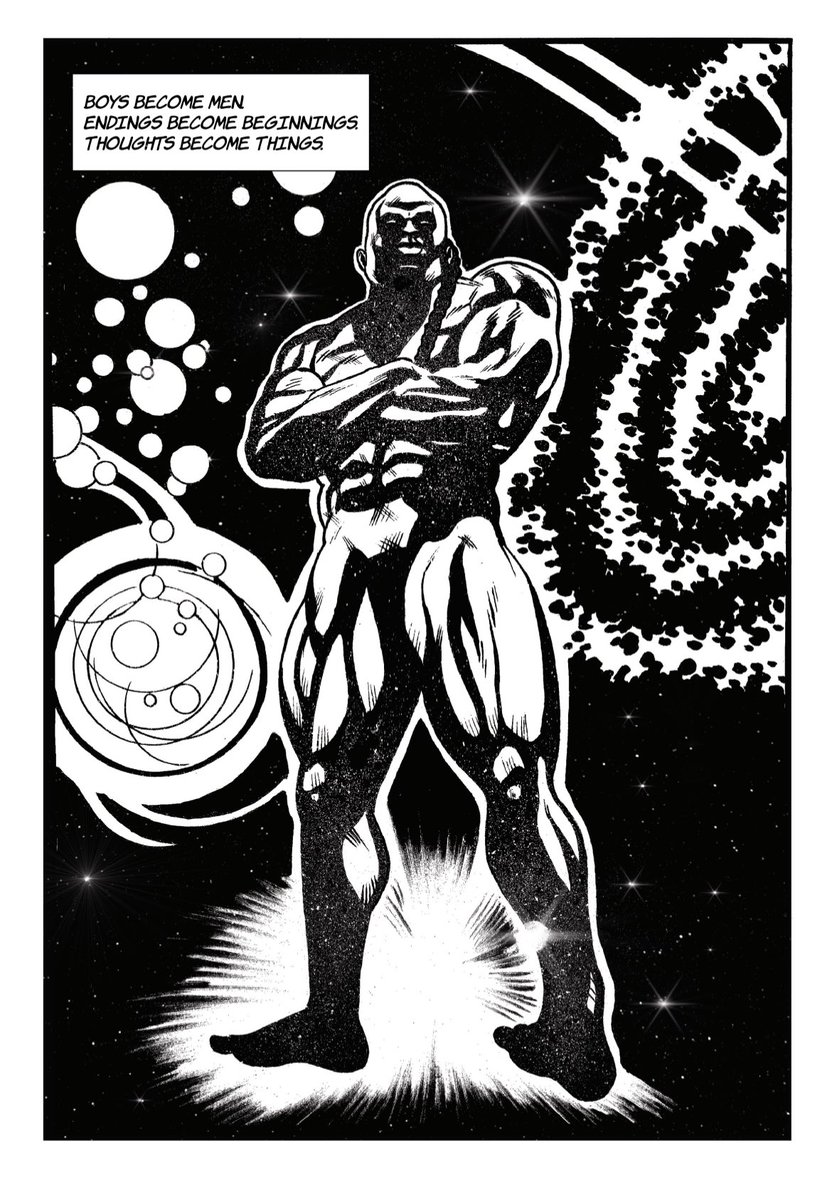 kingkaicomics's tweet photo. What happens to you, how people treat you, what you were born into… it’s all raw matter that you can use to forge your story. Do not wait for a savior to descend from the sky. Mold yourself into the hero your world needs. https://t.co/bjsWv0EGII