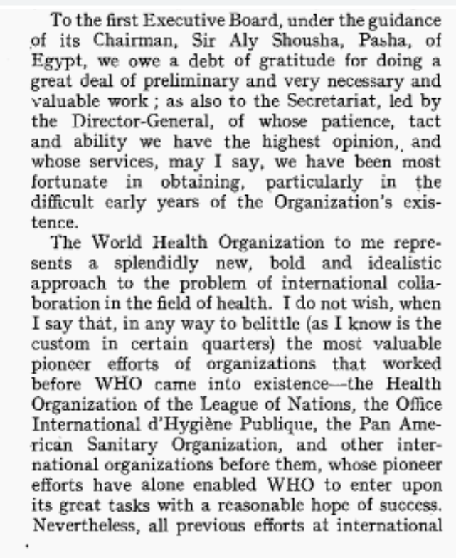 ThiruGeneva's tweet photo. Ceylon's vision (see highlighted text) for the @WHO in 1949 at #WHA2 https://t.co/2N82wp9UhS